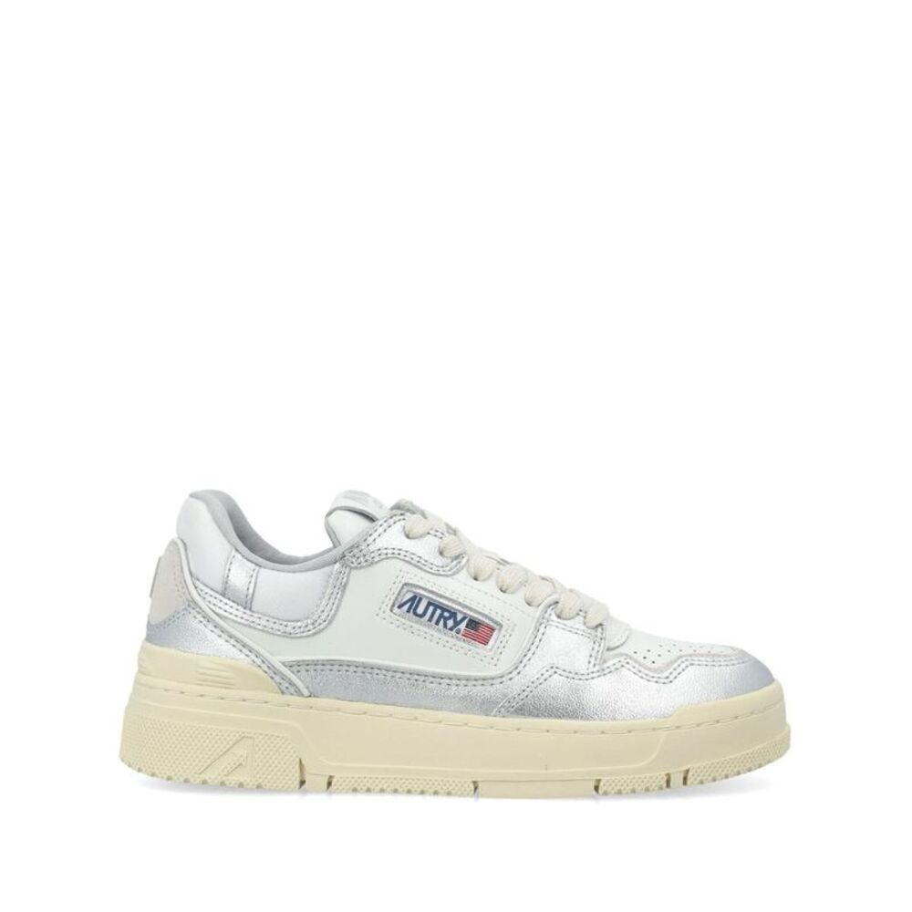 AUTRY Medalist Leather Low Top Sneakers Women SILVER
